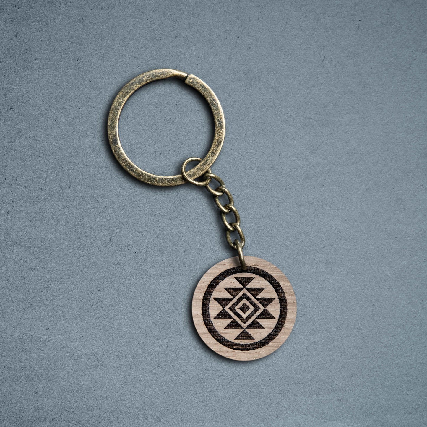 Schlüsselanhänger aus Holz // Aztec // Eiche