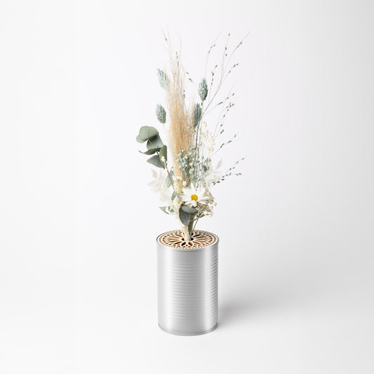 Dosen-Inlay aus Holz - 'Flower Power'