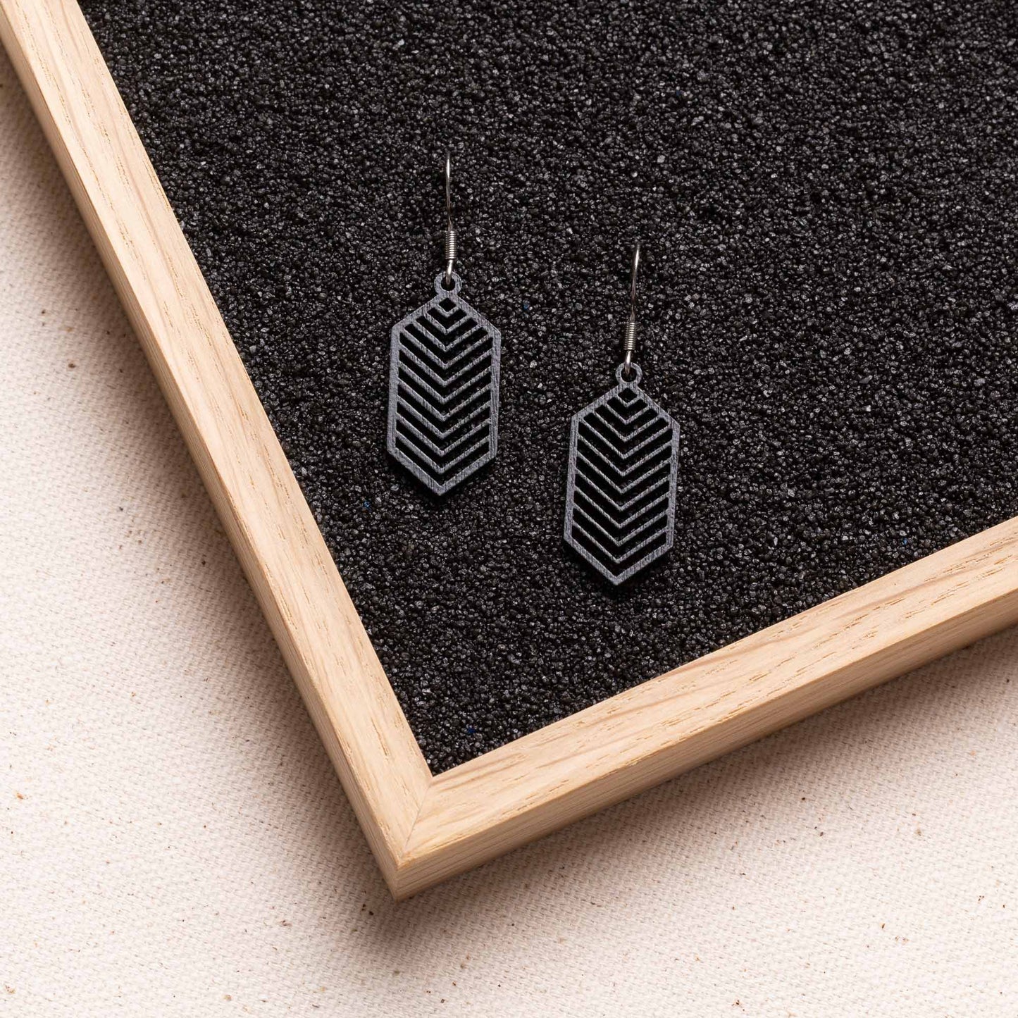 Ohrringe aus Holz - Geometric