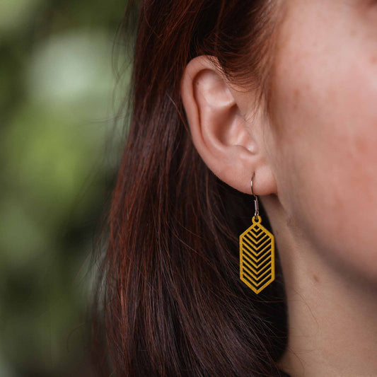 Ohrringe / Ohrhänger aus Holz | Geometric