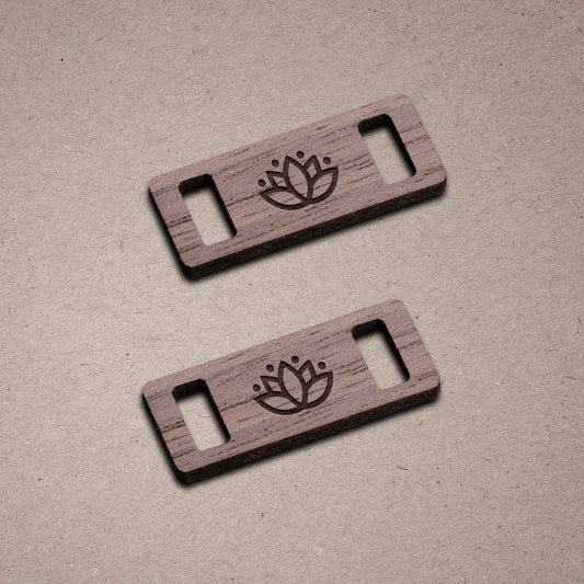 Shoetags aus Holz | Lotusblume