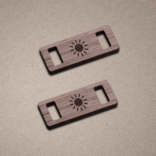 Shoetags aus Holz | Sonne