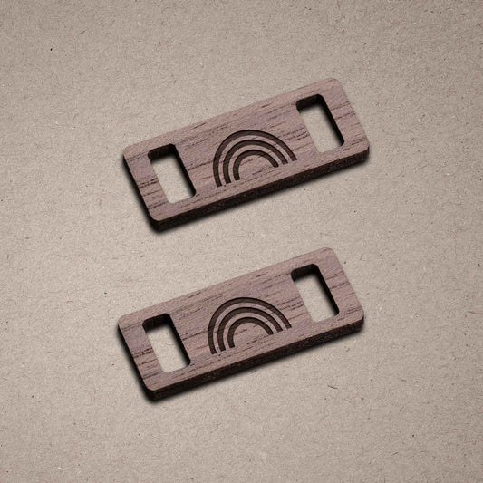 Shoetags aus Holz | Regenbogen