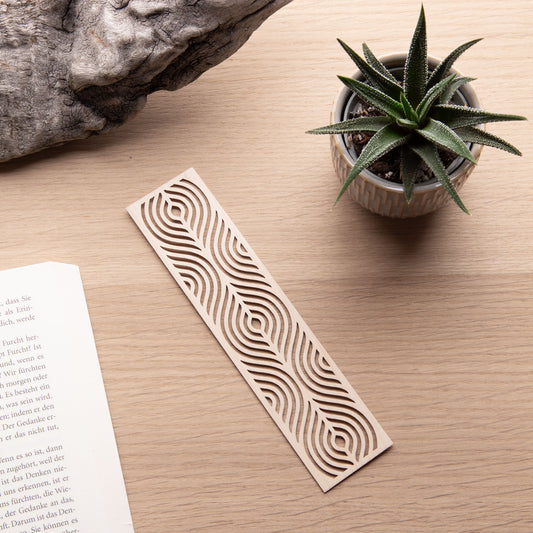 Lesezeichen aus Holz - 'Boho Design'