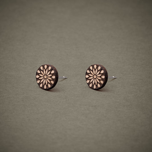 Ohrstecker aus Holz | Blümchen