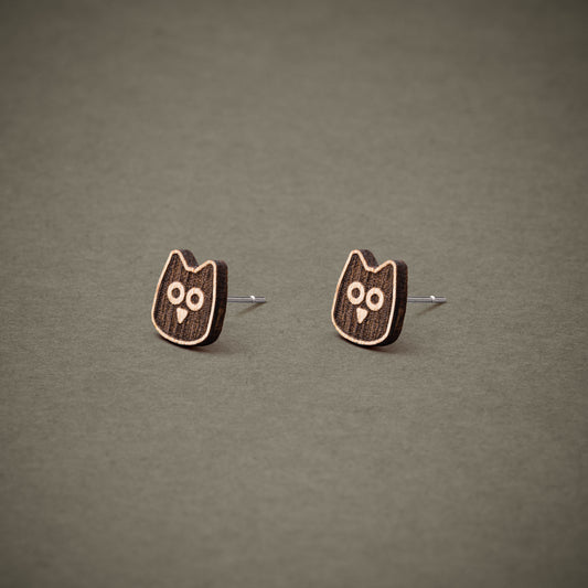 Ohrstecker aus Holz | Eule