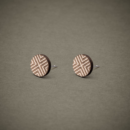 Ohrstecker aus Holz | Kreuz