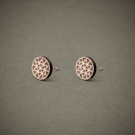 Ohrstecker aus Holz | Stern N°2