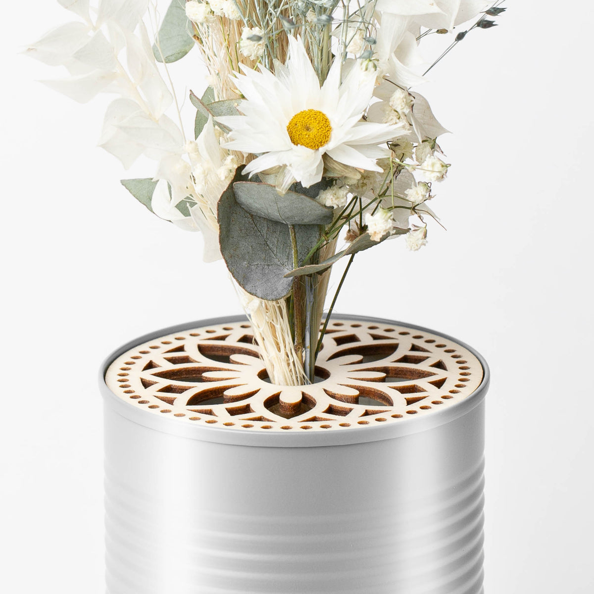 Dosen-Inlay aus Holz - 'Lotusblüte'