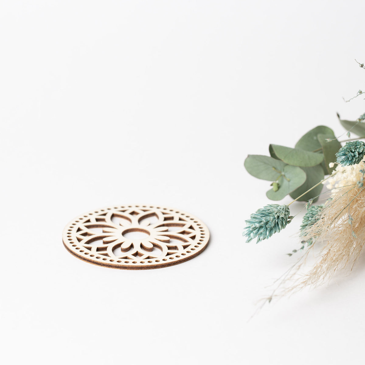 Dosen-Inlay aus Holz - 'Lotusblüte'