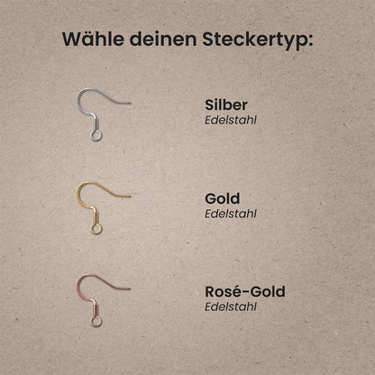 Ohrringe / Ohrhänger aus Holz | Leaf