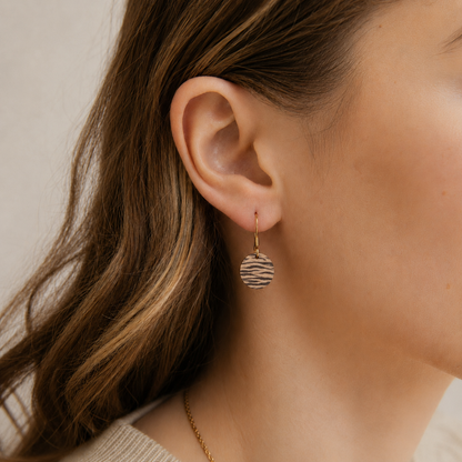 Zebra Dot – Leichte Statement Ohrringe
